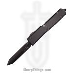 Microtech - 249-1DLCTS - UTX-70 Signature Series - OTF Auto - 204P Coated Spartan - 6061-T6 Aluminum - Black