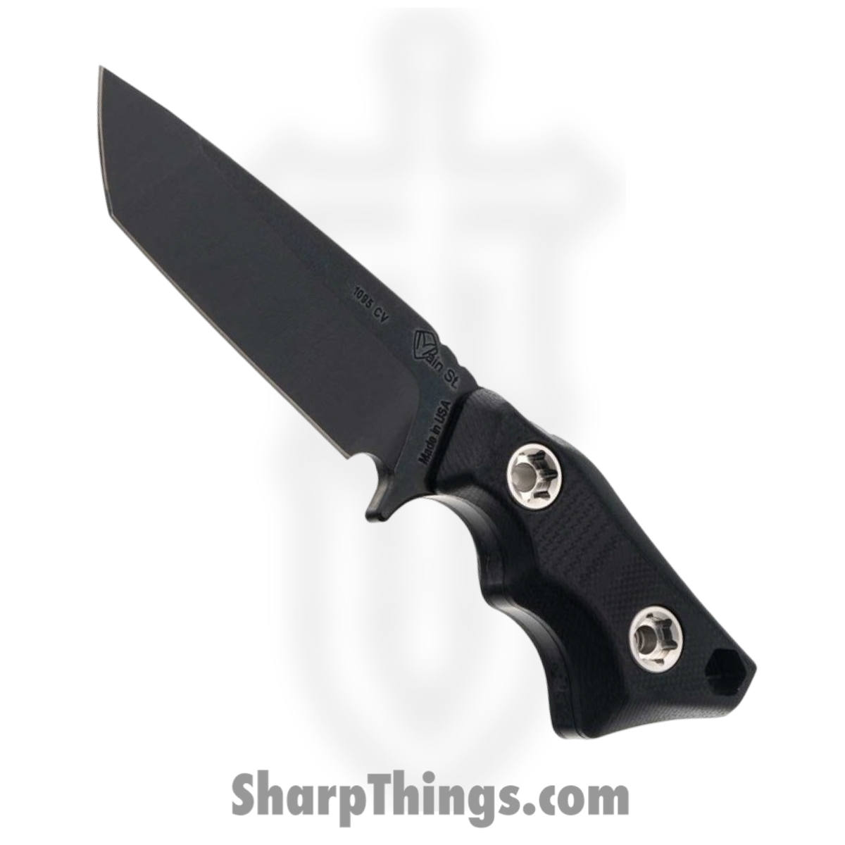 MMS032_1.jpg 1881 Knife Works - MMS032 - Micro Tanto - Fixed Blade Knife - 1095 Cro-Van Coated Tanto - G10 - Black - Image 1