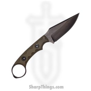 T.Kell Knives - NtStkCGODGG - Nightstalker CG - Fixed Blade Knife - 80CRV2 Nickle Boron Coated Clip Point - G10 - OD Green Grenade Grip