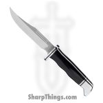 Buck - BU117BKS - Brahma - Fixed Blade Knife - 420 HC Satin Clip Point - Phenolic - Black