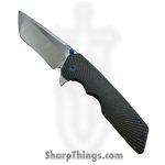 Attention 2 Detail Mercantile - A2DMK3LTRS - Mark 3 Large - Folding Knife - CPM 3V Satin Tanto - Contoured Rising Sun Titanium - Gray