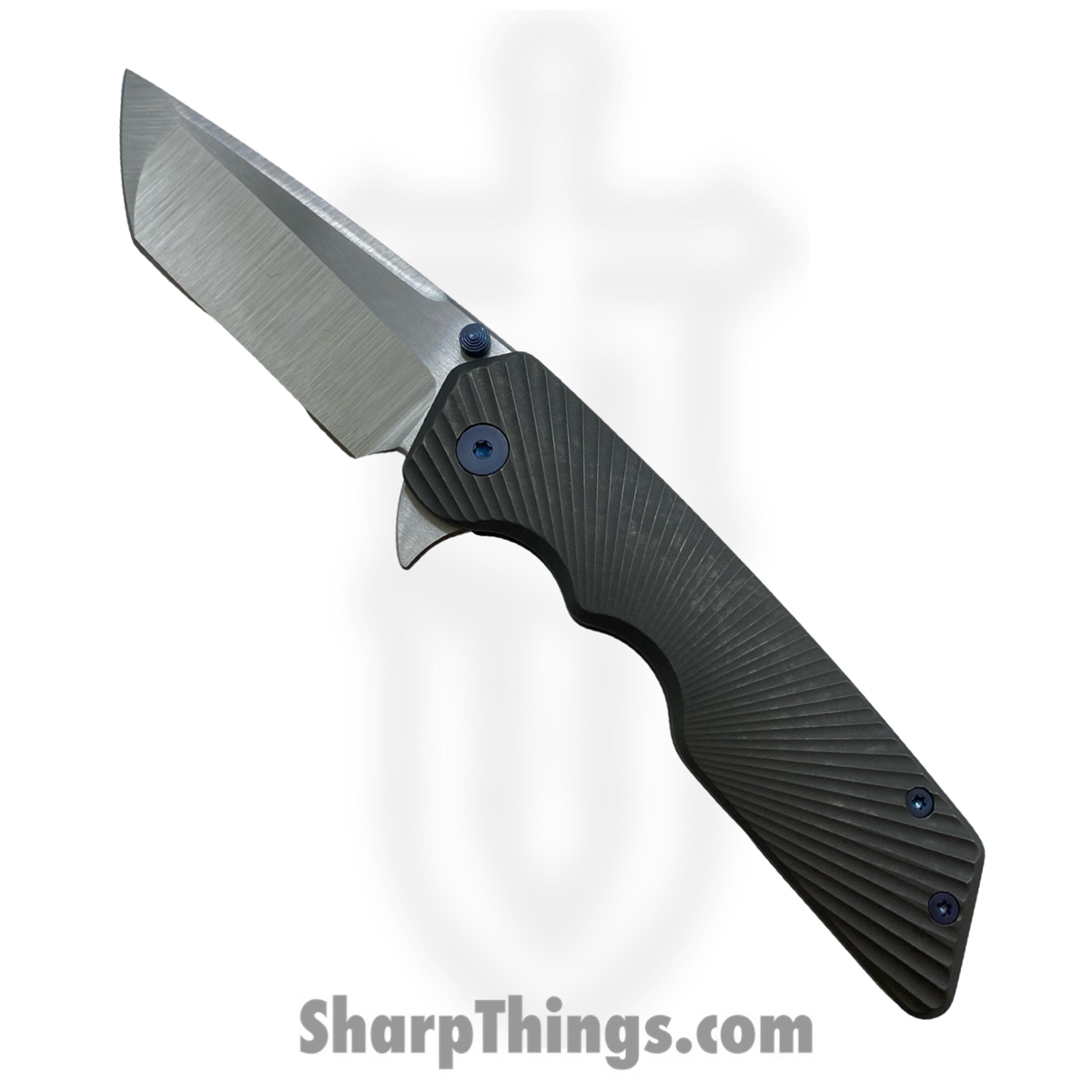 a0aed6c7-f52c-4b6a-924e-02bec1ca8c60_A2DMK3LTRS_1.jpg Attention 2 Detail Mercantile - A2DMK3LTRS - Mark 3 Large - Folding Knife - CPM 3V Satin Tanto - Contoured Rising Sun Titanium - Gray - Image 1