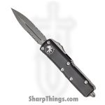 Microtech - 232-11AP - UTX-85 - OTF Auto - Elmax Apocalyptic Dagger - 6061-T6 Aluminum - Black