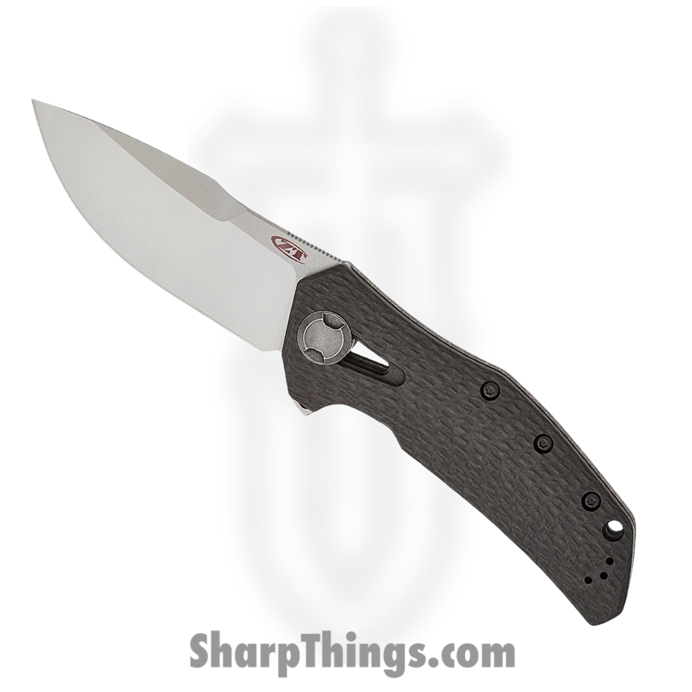 a16cc4cd-7367-4e03-847b-74bbae01b889_0308CF_1.jpg Zero Tolerance - 0308CF - Factory Special Series - Folding Knife - M390 Two Tone Drop Point - Titanium / Carbon Fiber - Black - Image 1