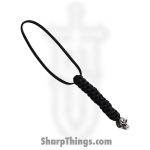 Schmuckatelli Co - SMUKEBLPB - Emerson Lanyard with Bead - Skull - Black