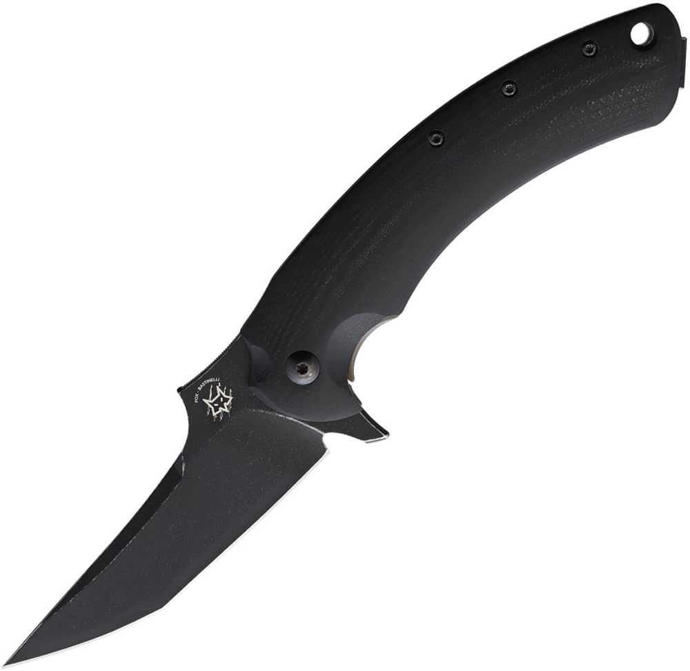 a1eecabd-d97d-4974-9139-e4854cf69cd2_BAS237B_1.jpg Bastinelli Creations - BAS237B - Gecko - Fixed Blade Knife - N690 Coated Full Tang - G10 - Black - Image 1