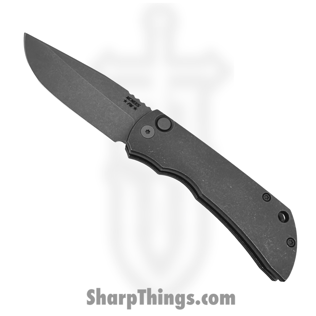 a2b10280-845c-48a8-9a8e-bef62db13c09_mac23562401_1.jpg McNees - MAC23562401 - AutoMac G2 - Automatic Knife - Magnacut Atomic Clip Point - Titanium - Atomic Stonewash - Image 1
