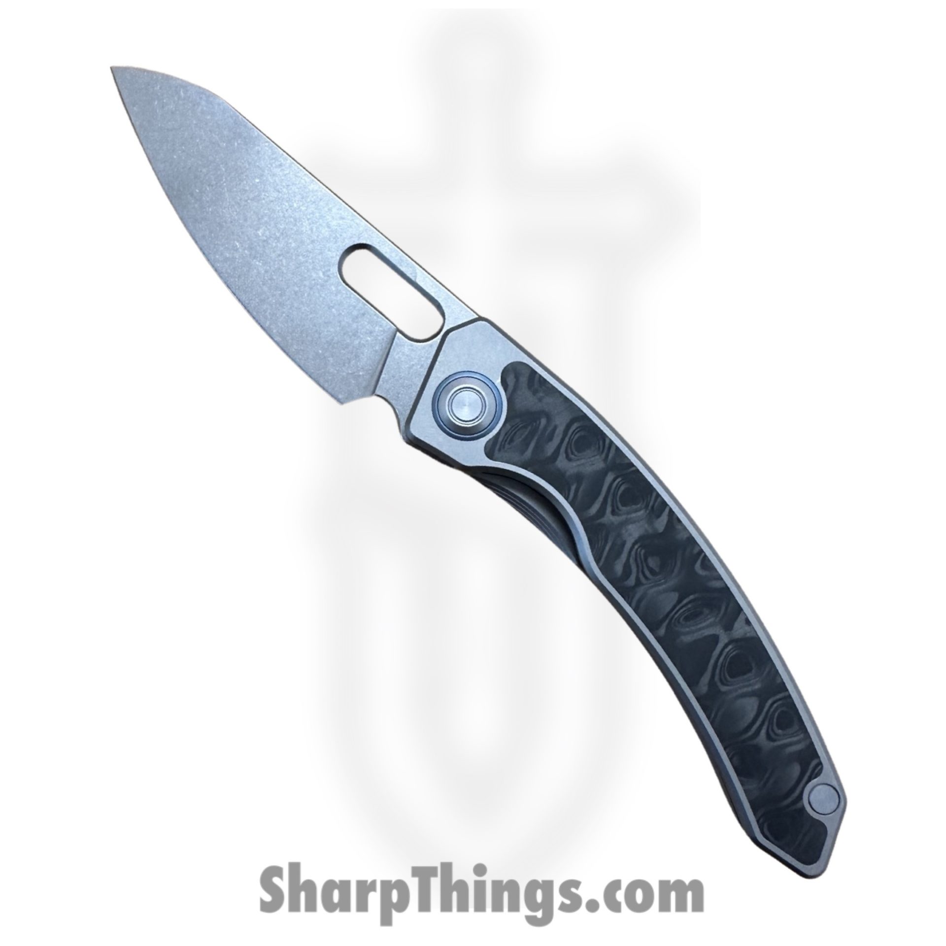 a2da91b5-27c1-45d1-97a0-2066ed52fae8_MAXMXBM01_1.jpeg Maxace - MAXMXBM01 - Black Mirror Framelock - Folding Knife - Bohler M390 Stonewash Drop Point - Bead Blasted Titanium Carbon Fiber Insert - Gray Carbon Fiber - Image 1