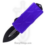 Microtech - 157-1PU - Exocet - OTF Auto - Elmax, M390, 204P Coated Dagger - 6061-T6 Aluminum - Purple