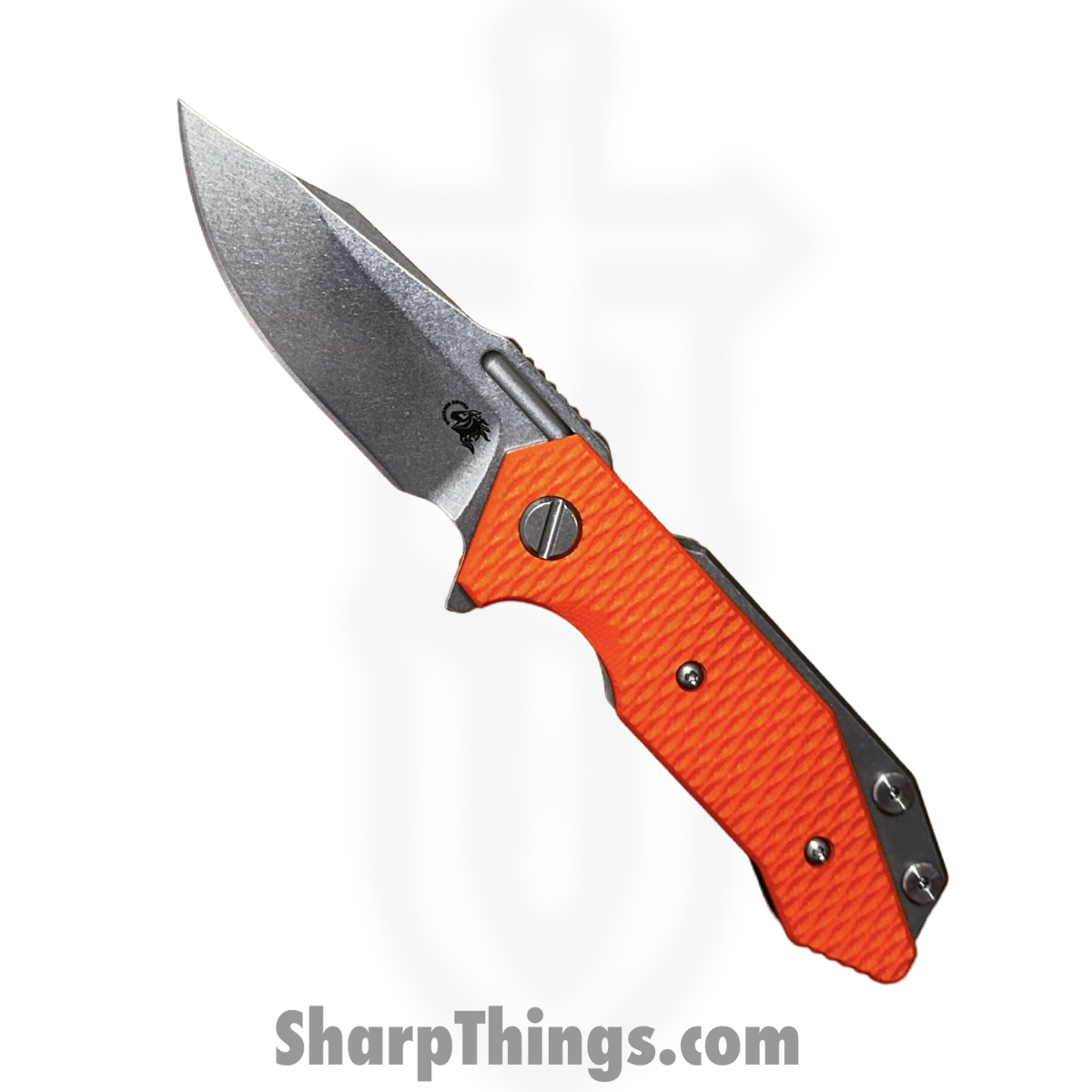 a323ce50-4146-41a9-83c2-54a62df357c1_RHK-112624C_1.jpg Hinderer - RHK-112624C - Halftrack - Folding Knife - S45VN Stonewash Bowie - G10 - Orange - Image 1