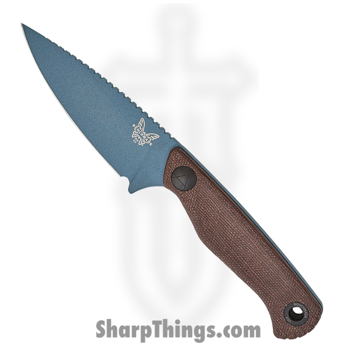 a369732e-c39f-4b0c-876f-8422a260adfa_203BT-01_1.jpg Benchmade - 203BT-01 - Dacian - Fixed Blade Knife - CPM MagnaCut Coated Spear Point - Canvas Micarta - Brown - Image 1