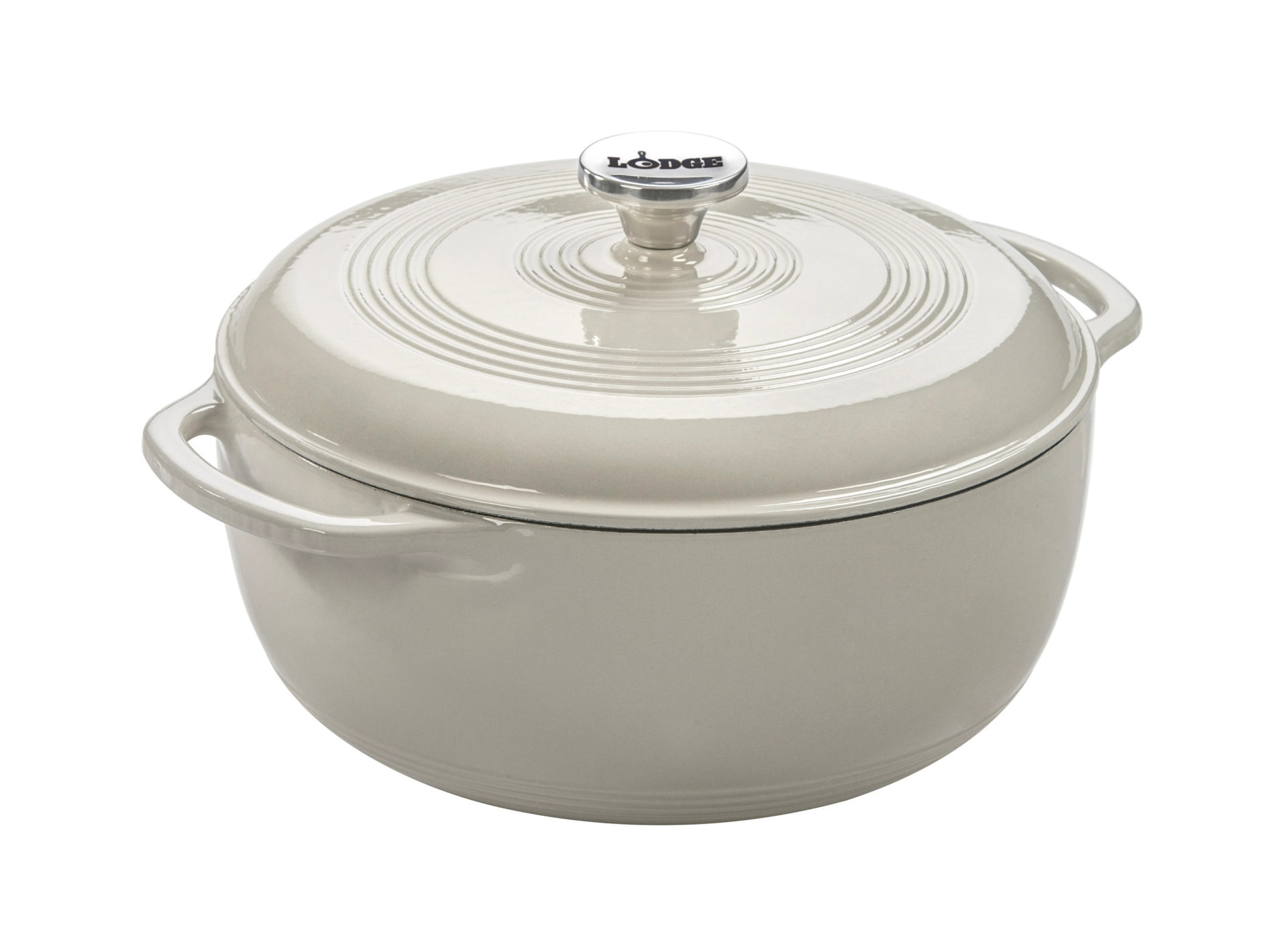 a41e5b79-b88f-4fbd-b450-5817eb80b69e_EC6D13_1.jpg Lodge - EC6D13 - 6 Quart Enameled Cast Iron Dutch Oven - Oyster White - Image 1