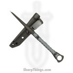 Half Face Blades - HFBCAVJRDI - Cav Jr - Fixed Blade Knife - S35VN Acid Etch Drop Point - Ironwood - Brown