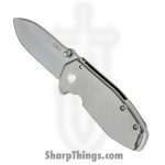 CRKT - 2492 - Squid - Folding Knife - 8Cr14MoV Blasted Drop Point - Stainless - Grey