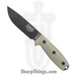 ESEE - ES4PB017 - Model 4 3D - Fixed Blade Knife - 1095HC Coated Drop Point - Canvas Micarta - OD Green