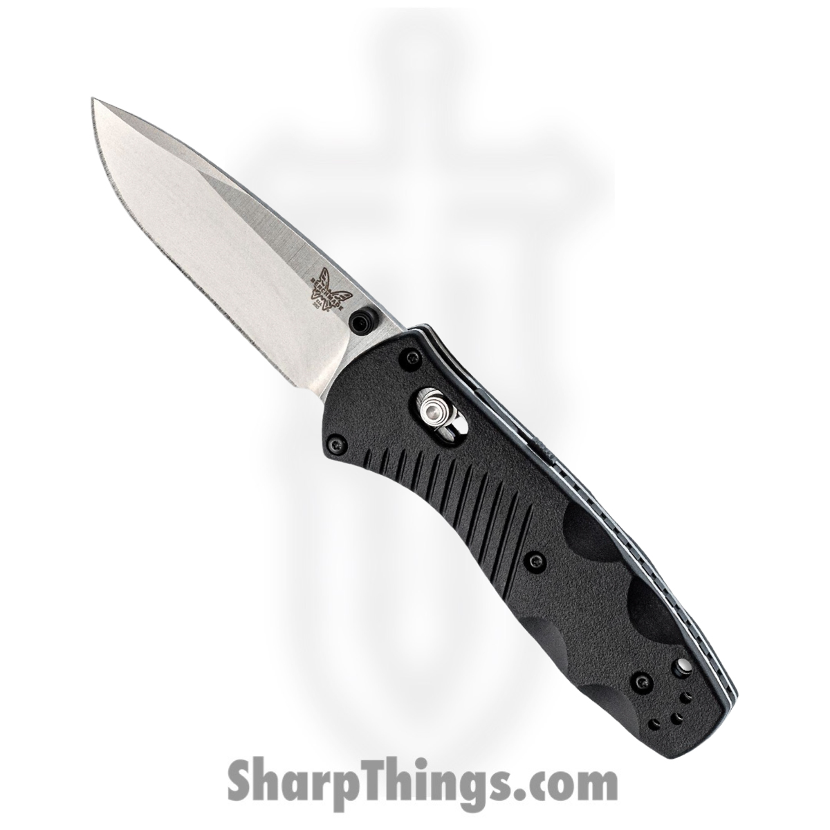 a4ed9707-10ea-428e-bcfa-9e283482396e_585_1.jpg Benchmade - 585 - Mini Barrage - Assisted Open Knife - 154CM Satin Drop Point - Valox - Black - Image 1