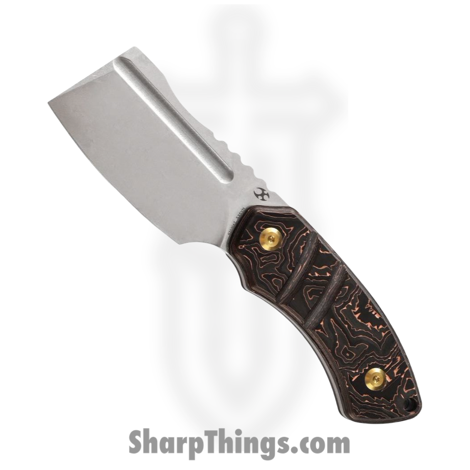 a737ce6c-e697-4654-bd3e-af0148a52b5f_KT2030A7_1.png Kansept Knives - KT2030A7 - Korvid M - Folding Knife - 154CM Coated Cleaver - G10 - Orange/Black - Image 1