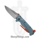 Benchmade - 18060 - Adira - Folding Knife - CPM MagnaCut Stonewash Drop Point - Santoprene - Depth Blue