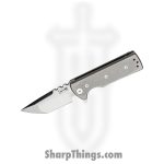 Chaves Knives - TAK/RT/SWTI/BF - TAK - Folding Knife - M390 Satin Tanto - Titanium - Grey