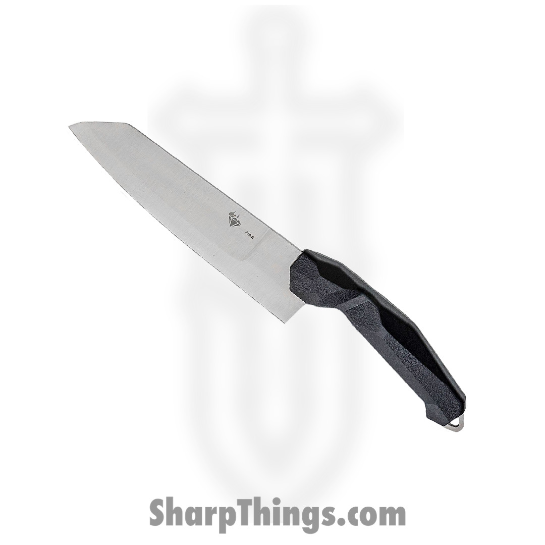a7a84a8b-adce-4787-95cc-acdbb4198abd_DF1930_1.jpg Diafire - DF1930 - Black Diamond Cleaver Style Chef's Knife - Fixed Blade Knife - AUS-8 Satin Cleaver - Nylon/Fiberglass - Black - Image 1