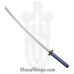 CMP - CN927030BL - Gold Dragon Samurai - Fixed Blade Knife - Carbon Steel Satin - Cord Wrapped - Blue
