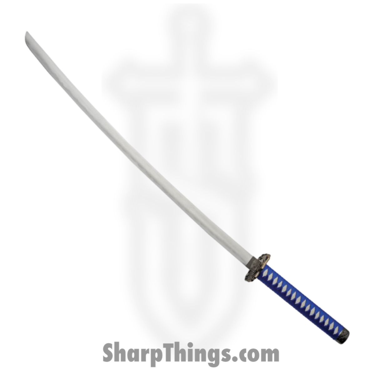 a7eb3392-7bd3-401a-9cc1-3e2ea90ae4db_CN927030BL_1.jpg CMP - CN927030BL - Gold Dragon Samurai - Fixed Blade Knife - Carbon Steel Satin - Cord Wrapped - Blue - Image 1