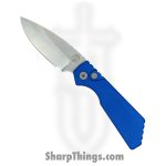 ProTech - PT201-BLUE - Strider PT+ Auto - Magnacut Stonewash Drop Point - Aluminum - Blue