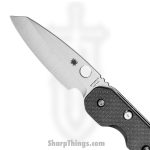 Spyderco - SC240CFP - Smock Compression Lock - Folding Knife - CPM-S30V Satin Sheepsfoot - Carbon Fiber G10 - Black