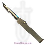 Marfione Custom Knives - 349-MCK-Mir - Marfione Custom Halo III Mini - Automatic Knife - 349-MCK-Mir Marfione Custom Halo III Mini Automatic Knife - 416 SS/MOP - Natural