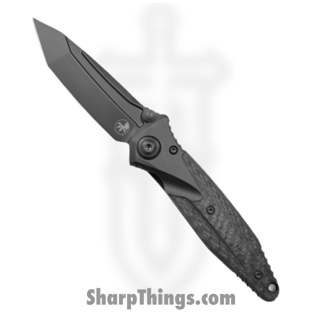 a99bc364-3758-4f0f-a431-8c3bc15beb4e_261-1DLCTCFTI_1.jpg Microtech - 261-1DLCTCFTI - Socom Bravo Signature Series - Folding Knife - M390 Coated Tanto - Titanium/CF - Black - Image 1