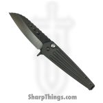 Medford Knife and Tool - 122324A - Nosferatu - Folding Knife - S45VN Coated "Armadillo" Sheepsfoot - Titanium - Black