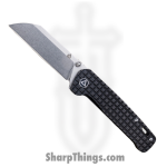 QSP - QS130-NFRG - Penguin - Folding Knife - 154CM Stonewash Sheepsfoot - Titanium Frag - Black