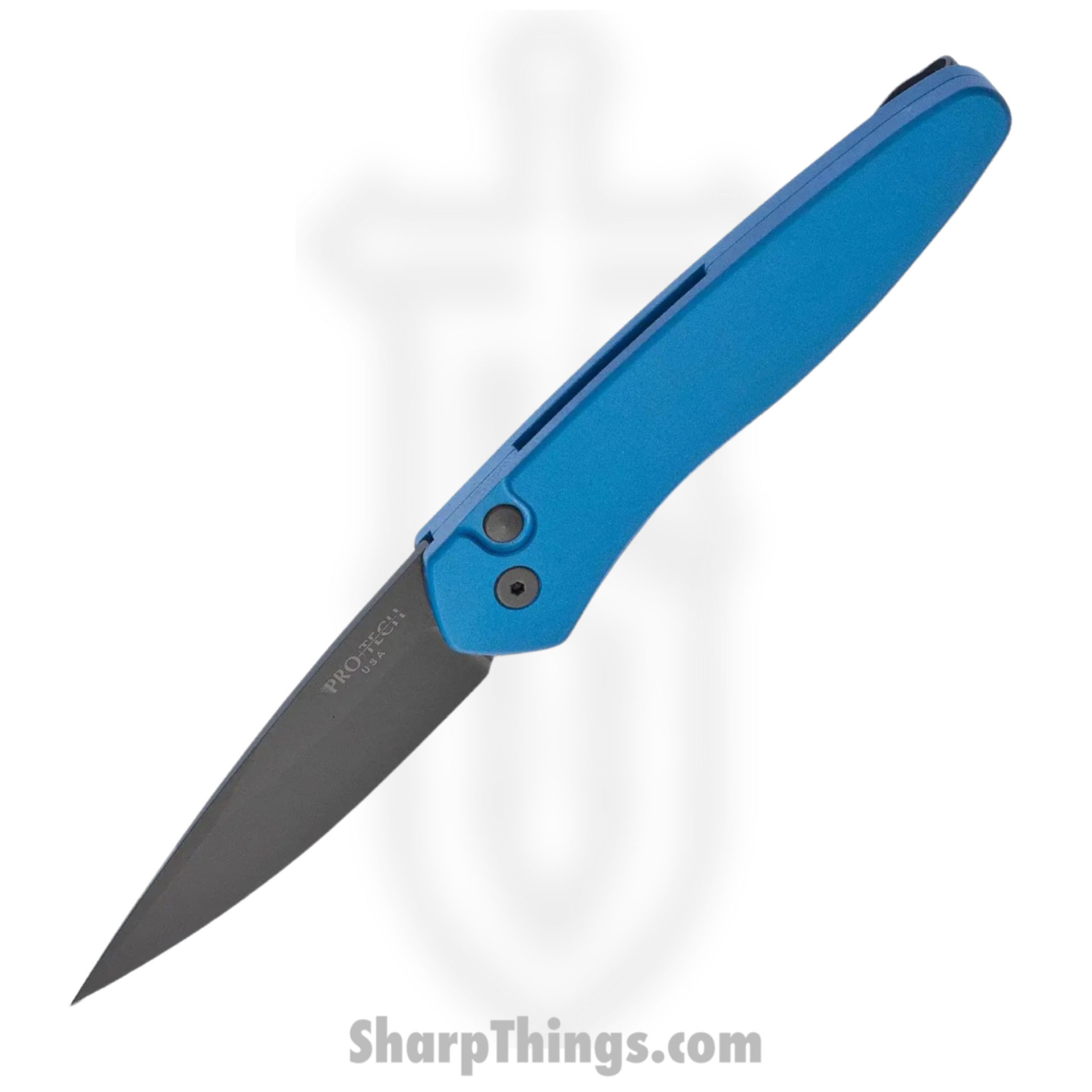 ab579b77-a4d4-4d89-b625-aa2966136ef2_3407-BLUE_1.jpg ProTech - 3407-BLUE - Newport - Automatic Knife - S35VN Coated Spear Point - Aluminum - Blue - Image 1