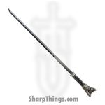 Kit Rae - KR0071B - Vorthelok Sword Cane - Fixed Blade Knife - 1045 HC Coated Tanto - Leather Wrapped - Black