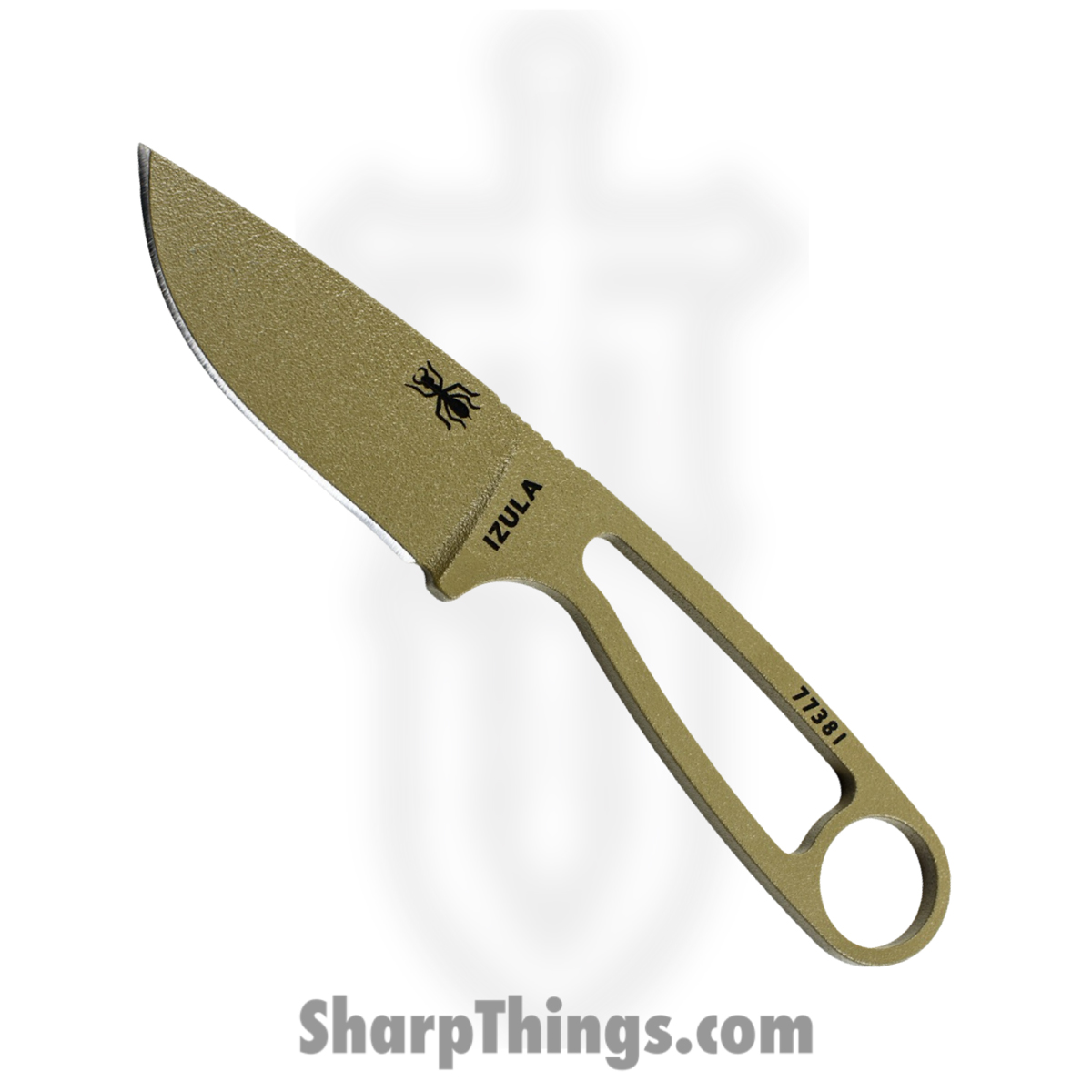 ac3fbfc3-7ba2-404a-8dbe-f79e6ab3c243_ESIDE_1.jpg ESEE - ESIDE - Izula - Fixed Blade Knife - 1095 Carbon Steel Dark Earth Drop Point - Steel - Dark Earth - Image 1