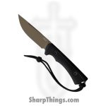 Acta Non Verba Knives - ANVP200052 - P200 - Fixed Blade Knife - Sleipner Tool Coyote Brown Cerakote Drop Point - GRNPU - Black