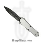 Microtech - 142S-16LPCRS - Combat Troodon - OTF Auto - Damascus Dagger - 6061-T6 Aluminum - Silver