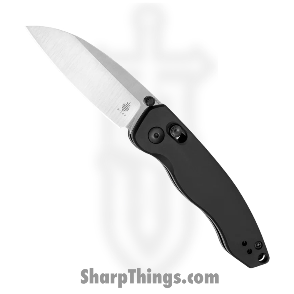 ad33d278-a4da-4435-81c4-29a87a7b0c82_KIV3681C1_1.jpg Kizer Cutlery - KIV3681C1 - Exist - Folding Knife - 154CM Satin Drop Point - Aluminum - Black - Image 1