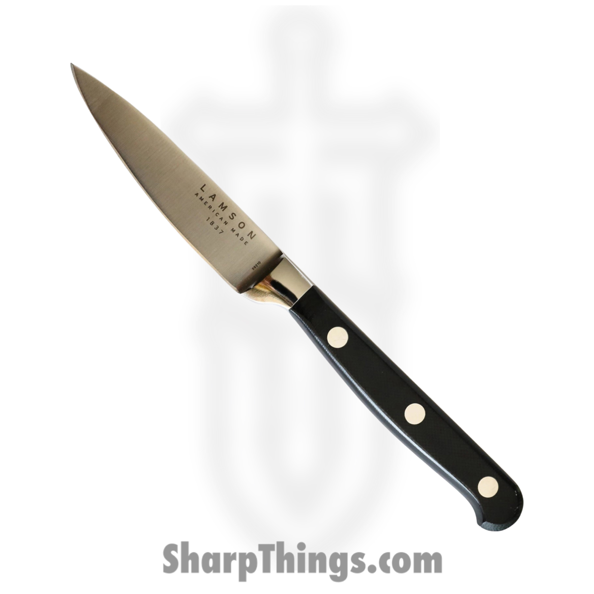 ad4c1620-73a8-4ca7-870a-7f6ee706ab73_39210_1.jpg Lamson - 39210 - Premier 3.5" Forged Paring Knife - 4116 SS Polished Spear Point - G10 - Midnight Black - Image 1