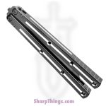 Squid Industries - BS1601 - Krake Raken V2.5 DT - Balisong - Inked Tanto - 7075 Aluminum - Black