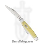 Case Cutlery - CA00203 - Large Stockman - Folding Knife - Carbon Steel Polished Clip/Sheepfoot/Spey - Synthetic - Yellow