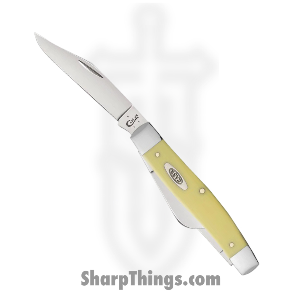 ad7a2417-b290-46a5-8015-aa07d3527a24_CA00203_1.jpg Case Cutlery - CA00203 - Large Stockman - Folding Knife - Carbon Steel Polished Clip/Sheepfoot/Spey - Synthetic - Yellow - Image 1