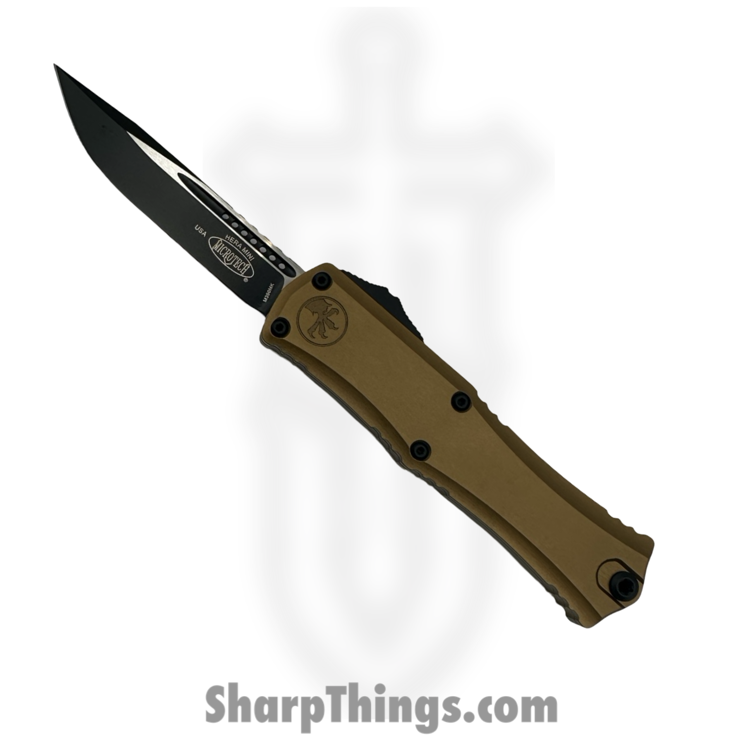 ad7add34-bcb7-45e0-8505-ef9f5ad4bdf5_1703M-1TA-30_1-scaled-1.png Microtech - 1703M-1TA 30 - Hera II Mini 30th Anniversary - OTF Auto - M390MK Two Tone Drop Point - 6061-T6 Aluminum - Tan - Image 1