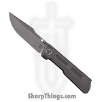Poikilo Blade - PBMS2 - Marlin S2 - Folding Knife - Bohler M398 Dark Stonewash Harpoon - Titanium - Natural