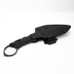 T.Kell Knives - NgtStlkBlkGG - Nightstalker - Fixed Blade Knife - 1095 Nickle Boron Coated Clip Point - G10 - Black Standard Grenade Grip