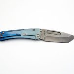 Medford Knife - MK201MTT-39A5-TSC2-Q4 - Slim Midi Marauder Tanto - Magnacut Titanium - Blue and Silver Fade