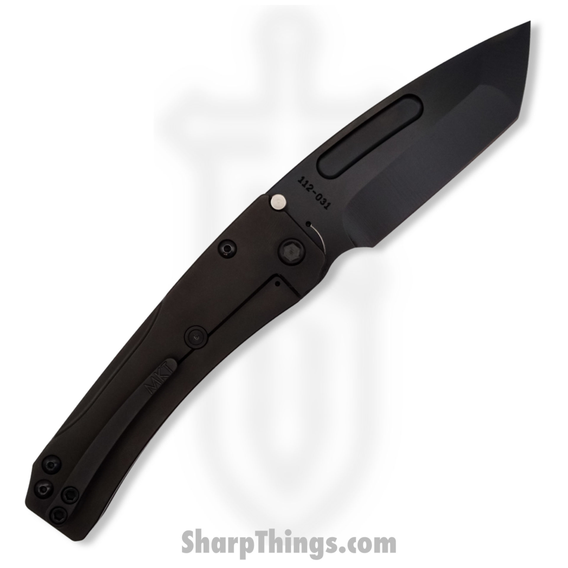 ae6cbbb1-b4b9-414e-9330-3ed80b02d05a_MK201MPT-30PV-TPCP-Q4_1.jpg Medford Knife - MK201MPT-30PV-TPCP-Q4 - Slim Midi Marauder Magna Cut - PVD Tanto Knife - Black - Image 1