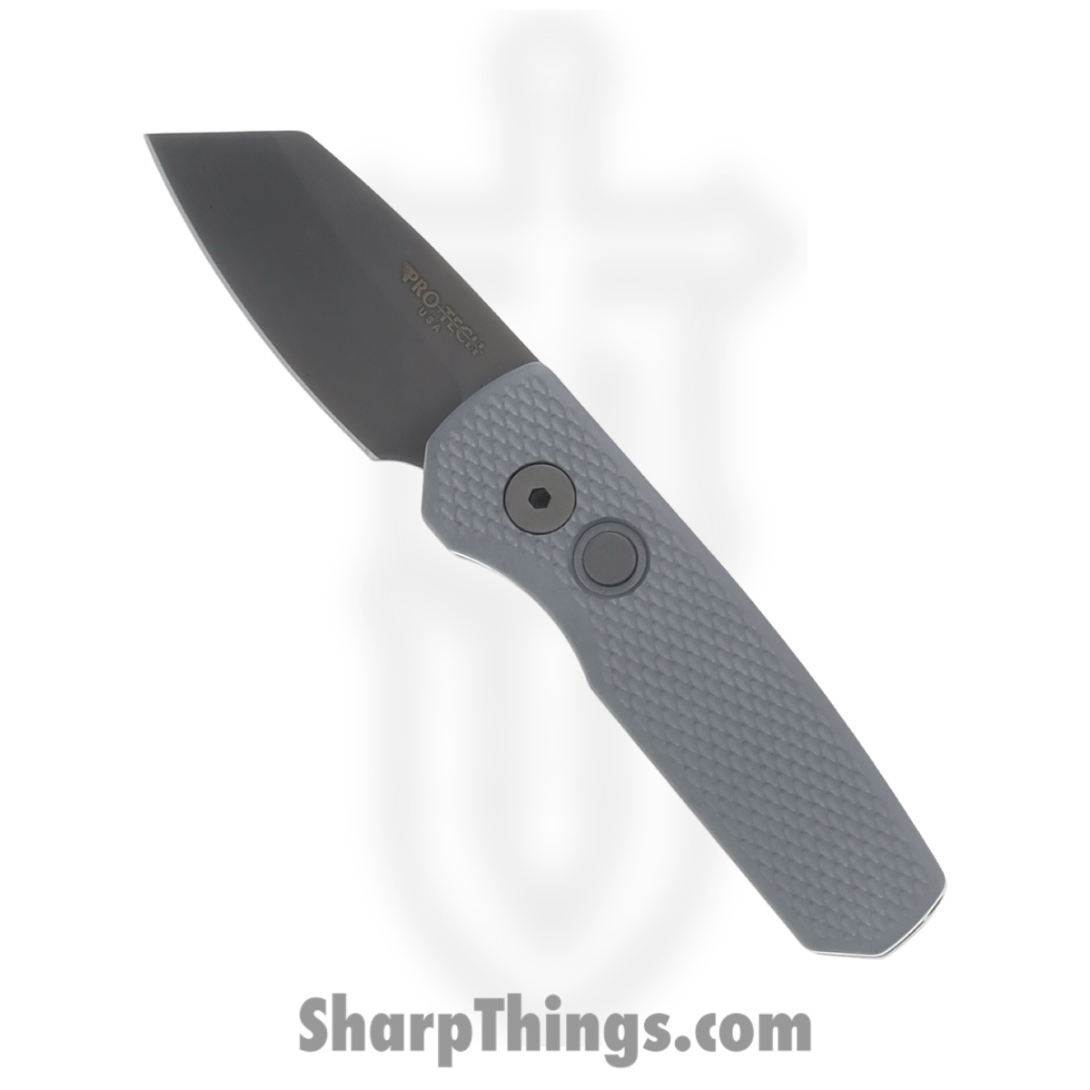 aea9858c-b1e9-47f2-8f9f-233da6ccaaa2_R5406-Grey_1.jpg ProTech - R5406-Grey - Runt 5 - Automatic Knife - CPM MagnaCut Coated Reverse Tanto - Aluminum - Grey - Image 1