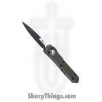 Microtech - 120-1OD - Ultratech - OTF Auto - Elmax, M390, 204P Two Tone Bayonet - 6061-T6 Aluminum - OD Green