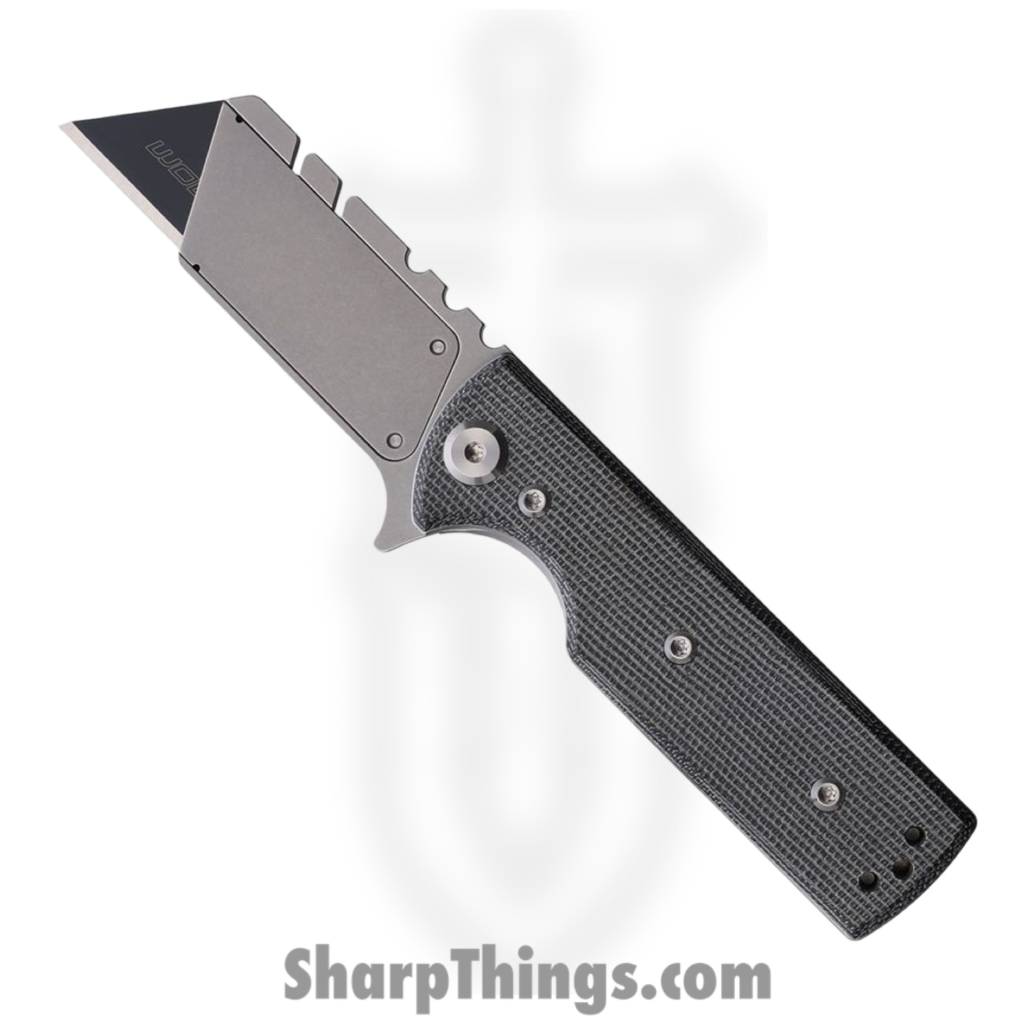 aebda18f-963a-4400-bd43-9b67fbbad926_CHAV14242_1.jpg Chaves Knives - CHAV14242 - C.H.U.B. - Folding Knife - Stainless Stonewash Razor - Micarta - Black - Image 1